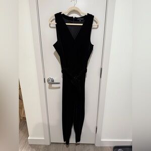 Elegant Black Velvet Jumpsuit